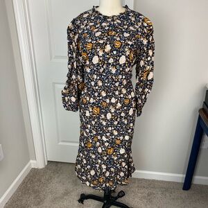 Infamous Target Universal Thread Prairie Dress in Blue & Gold, Size XL